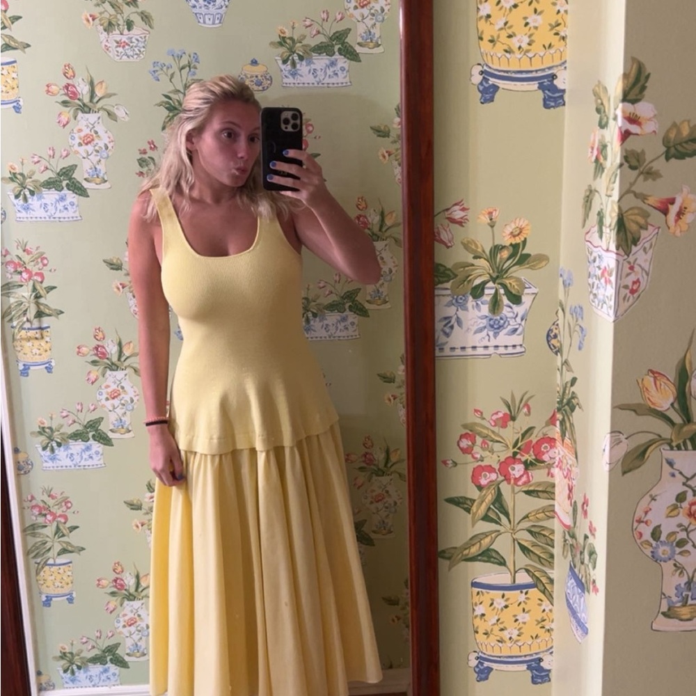 Jonathan Simkhai Yellow Sleeveless Maxi Dress
